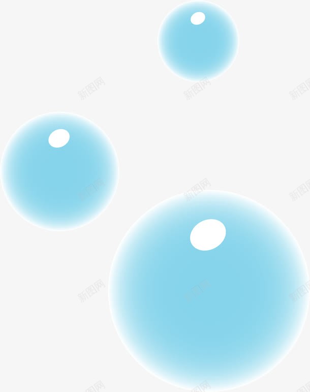 蓝色清新气泡png免抠素材_88icon https://88icon.com 梦幻 气泡 泡泡 清新 简约 美丽 蓝色