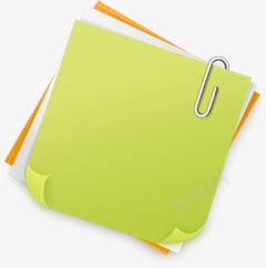 手绘黄绿色卡通便笺png免抠素材_88icon https://88icon.com 便笺 卡通 黄绿色