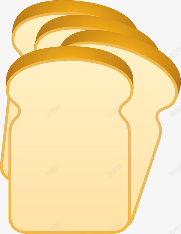 卡通面包片png免抠素材_88icon https://88icon.com 卡通画 矢量装饰 装饰 面包片 食物