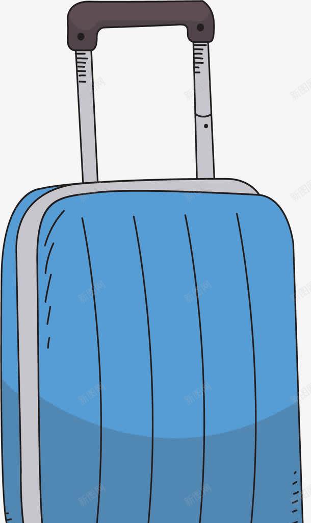蓝色旅游季拉杆箱矢量图ai免抠素材_88icon https://88icon.com 拉杆箱 旅游季 旅游箱子 矢量png 箱子 蓝色箱子 矢量图