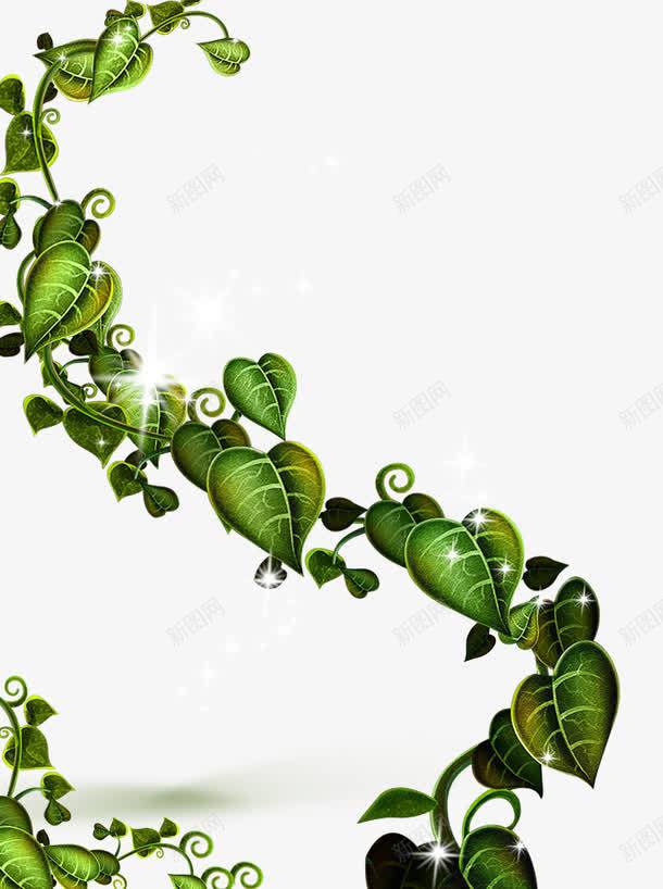 绿色树叶S型png免抠素材_88icon https://88icon.com S型 树叶 线条 绿色 花纹