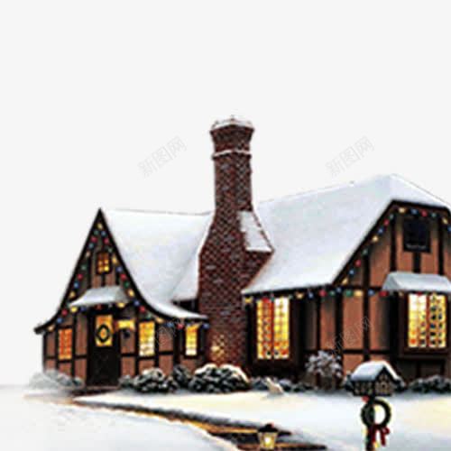 雪中的小木屋png免抠素材_88icon https://88icon.com 小木屋 木屋 灯 雪 雪景