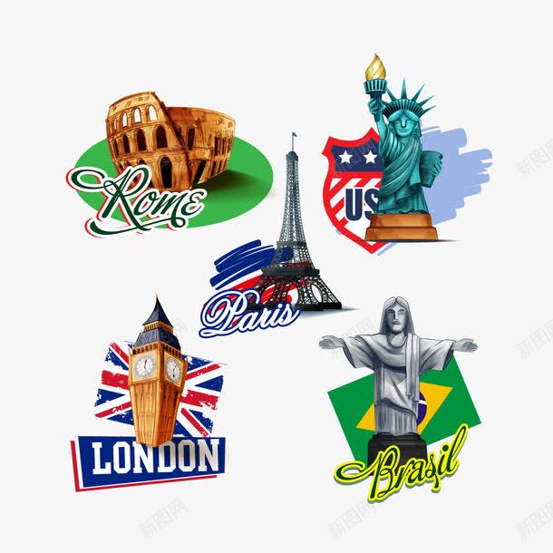 手绘世界建筑矢量图ai免抠素材_88icon https://88icon.com AI 免抠下载 建筑 手绘 旅游 高清大图 矢量图