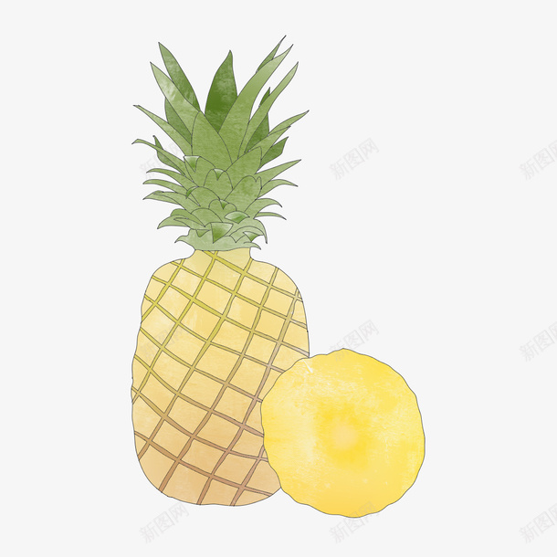 美味水果菠萝元素png免抠素材_88icon https://88icon.com 健康 水果 美味 菠萝