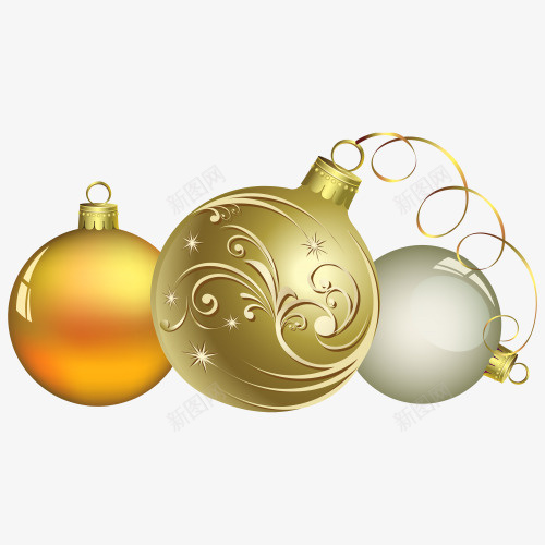 金色圣诞球png免抠素材_88icon https://88icon.com 圣诞节png素材 圣诞节图片 圣诞节小素材 圣诞节装饰 金色圣诞球