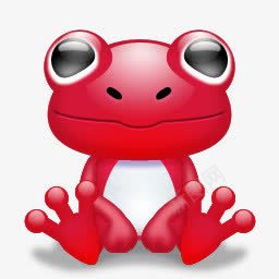红色青蛙动物卡通png免抠素材_88icon https://88icon.com 动物 卡通 红色 青蛙