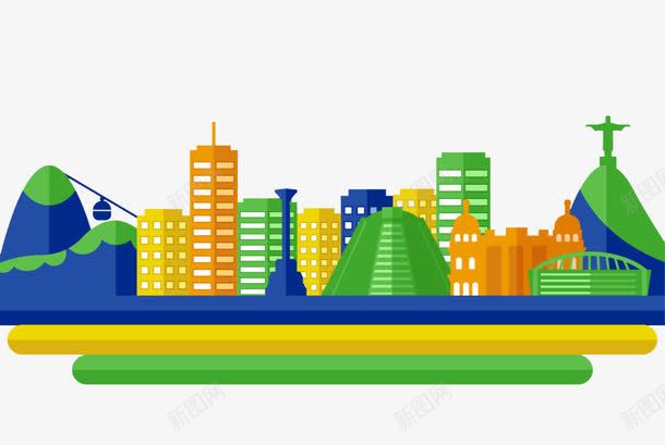 里约热内卢建筑png免抠素材_88icon https://88icon.com 2016奥运会 建筑 扁平 运动会 里约奥运会