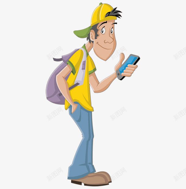 背书包的小男孩png免抠素材_88icon https://88icon.com 书包 小男孩 手机