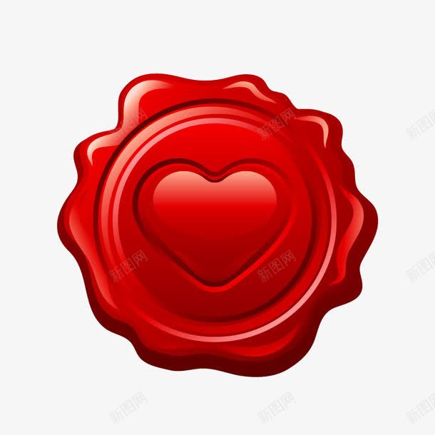 红色邮戳矢量图eps免抠素材_88icon https://88icon.com 情人节 红色 邮戳 矢量图