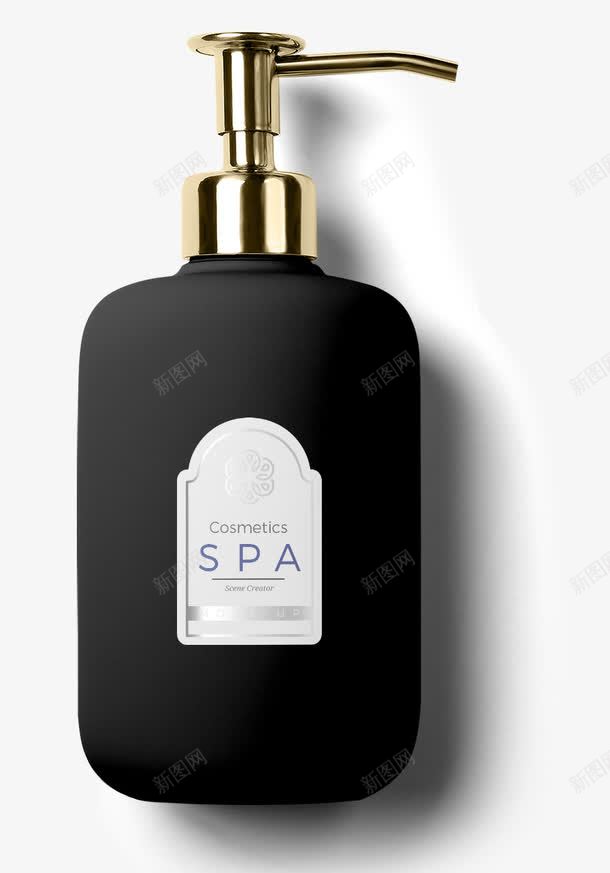黑色大瓶装洗护品png免抠素材_88icon https://88icon.com 大瓶装 实物 洗护 英文 黑色