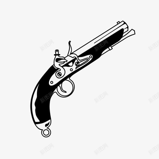 一把手枪png免抠素材_88icon https://88icon.com 一把 手枪 手绘 简图 黑色