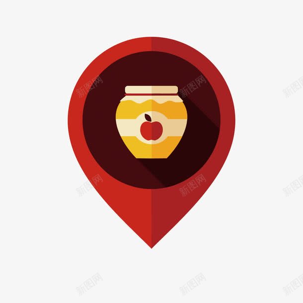 果酱地图坐标png免抠素材_88icon https://88icon.com 卡通 坐标 手绘 果酱PNG矢量图 果酱免扣PNG图 果酱矢量 红色