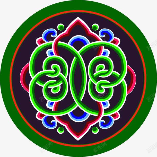 蒙古花纹png免抠素材_88icon https://88icon.com 游牧民族 矢量花纹 花纹矢量 蒙古花纹