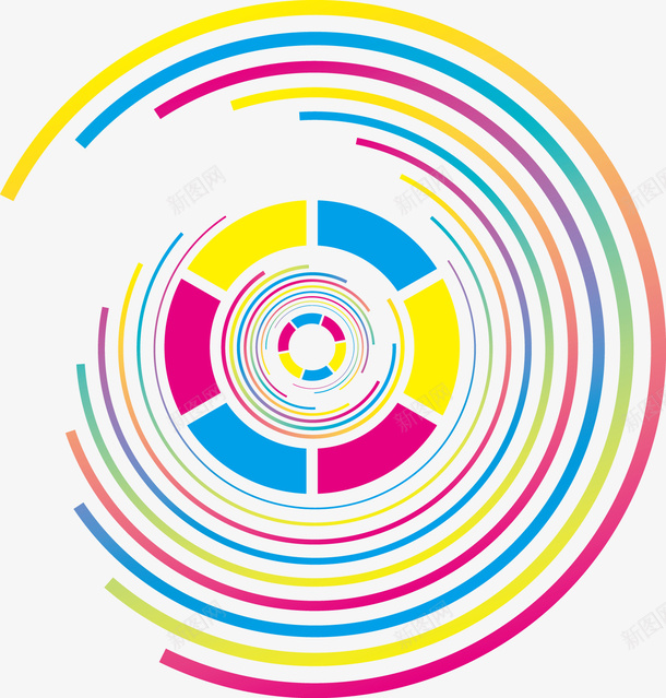 多彩圆圈插图矢量图eps免抠素材_88icon https://88icon.com 圆圈 多彩圆圈 矢量图