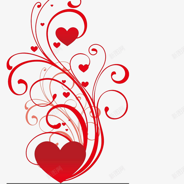 爱心花纹元素png免抠素材_88icon https://88icon.com 爱心 矢量元素 矢量花纹 红色爱心
