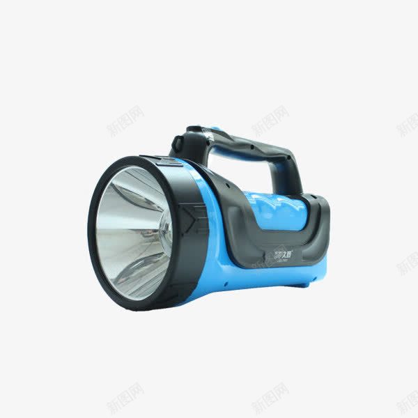 久量LED7057大功率探照灯蓝色png免抠素材_88icon https://88icon.com 产品实物 夜钓手电筒 强光远射应急灯 探照灯