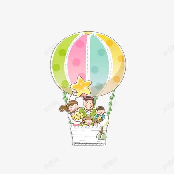 炫彩卡通热气球png免抠素材_88icon https://88icon.com 卡通 卡通热气球 热气球 热气球卡通