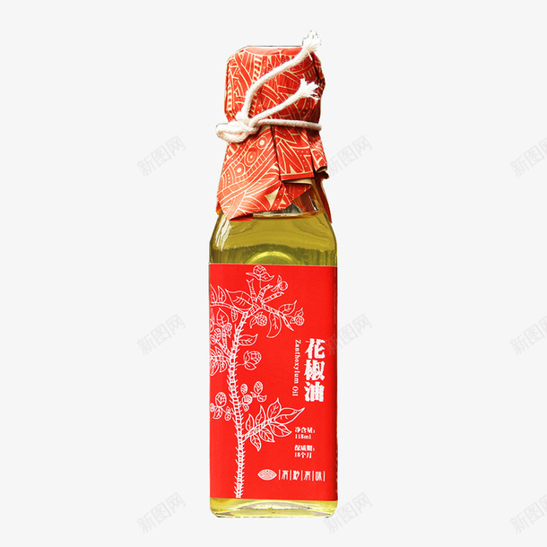 瓶装花椒油psd_88icon https://88icon.com 实物 瓶装 红色包装 花椒油