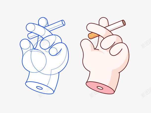拒绝吸烟透明png免抠素材_88icon https://88icon.com 世界无烟日 吸烟卡通手 戒烟日 手绘图 拒绝 禁烟日