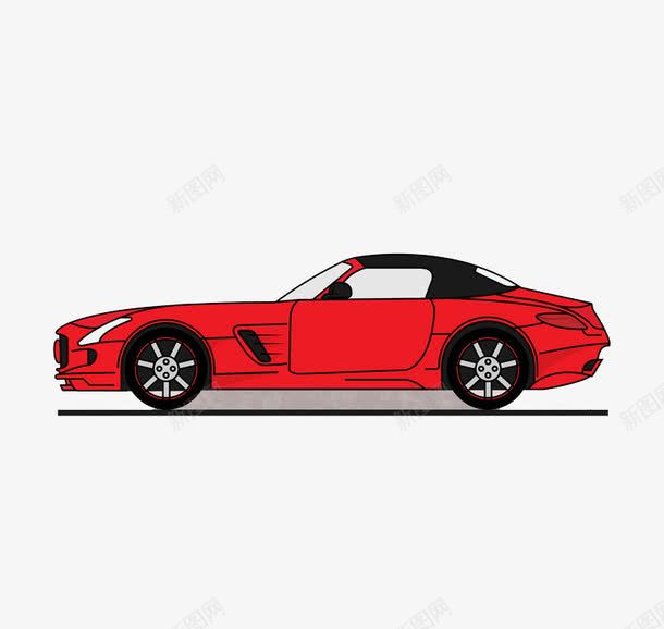 时尚红色轿车png免抠素材_88icon https://88icon.com 卡通 时尚 汽车 红色轿车