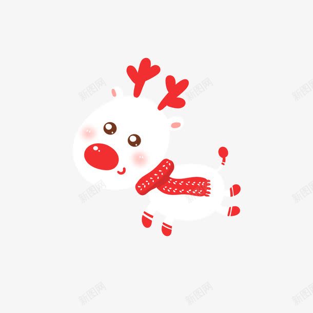 喜庆的新年小鹿png免抠素材_88icon https://88icon.com 元素 免抠 喜庆 小鹿