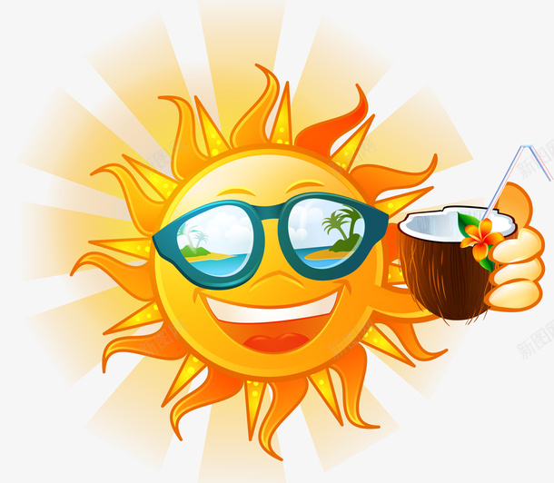 太阳墨镜矢量图ai免抠素材_88icon https://88icon.com 墨镜 太阳 矢量图