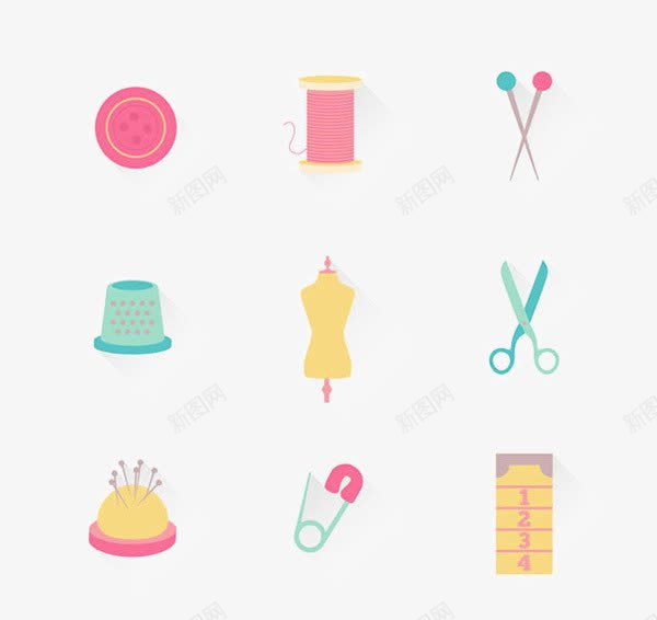 家局缝纫主题小物件png免抠素材_88icon https://88icon.com 剪刀 家居 小物件 缝纫 针线