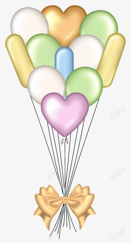 手绘爱心气球动画png免抠素材_88icon https://88icon.com 一束气球 卡通手绘 心形气球 气球