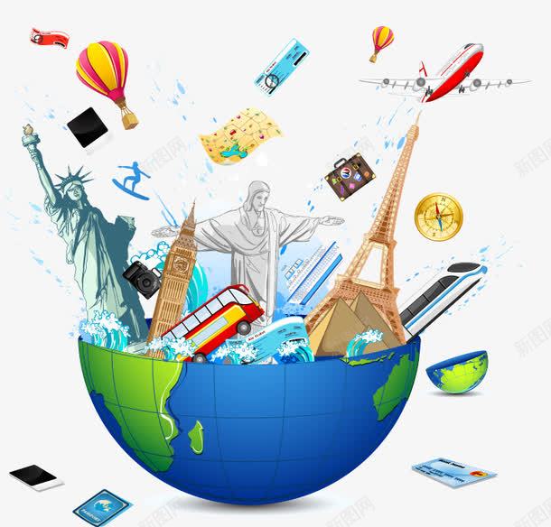 世界著名建筑物等旅游主题素png免抠素材_88icon https://88icon.com 世界旅游日旅游世界著名建筑物