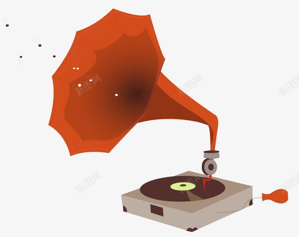 唱片机png免抠素材_88icon https://88icon.com 唱片机 复古 碟片 音乐