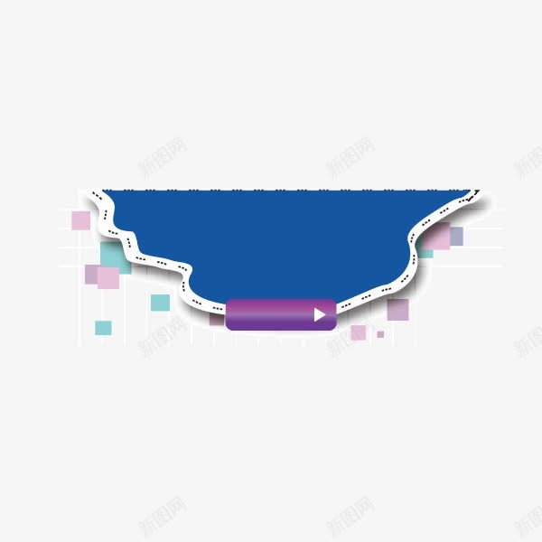 文案背景元素不规则边框png免抠素材_88icon https://88icon.com 不规则边框 文案背景元素 蓝色
