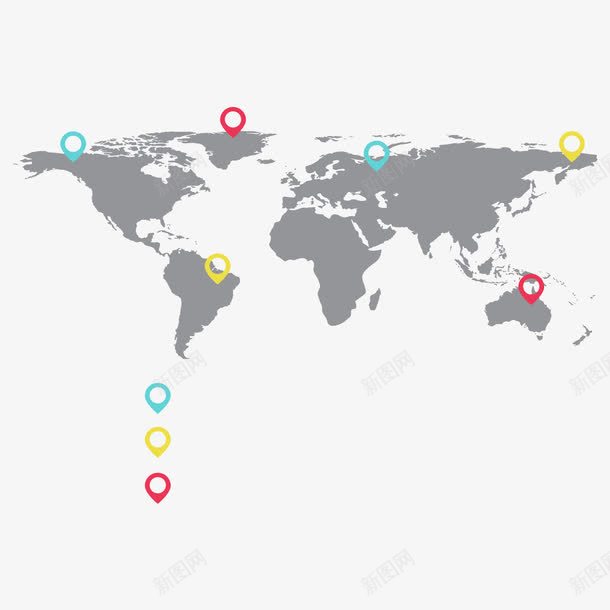 环球地图png免抠素材_88icon https://88icon.com 地图 扁平化 环球 素材