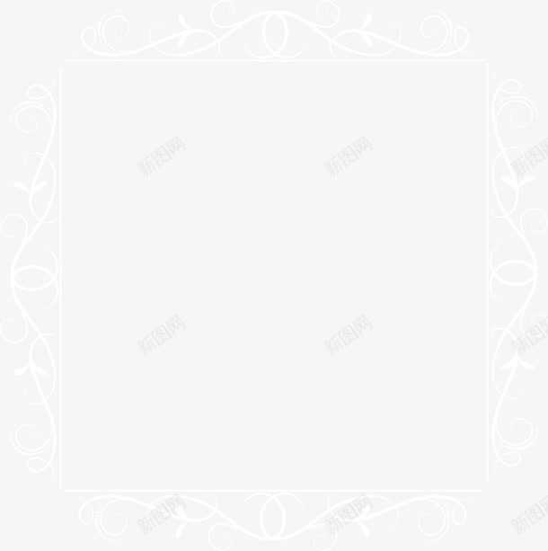 白色清新花纹边框纹理png免抠素材_88icon https://88icon.com 免抠PNG 清新 白色 花纹 边框纹理