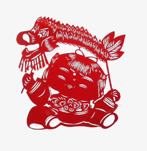 红色的福娃png免抠素材_88icon https://88icon.com PNG素材 剪纸 福娃 红色