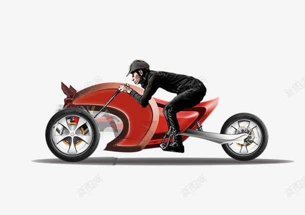 摩托座驾png免抠素材_88icon https://88icon.com 红色摩托 飞奔 骑马服