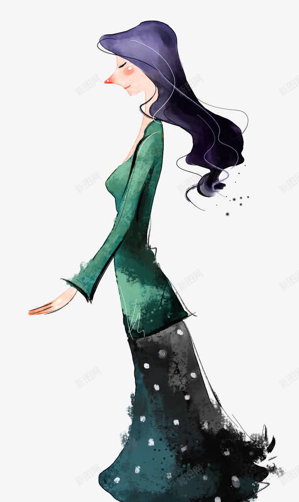 站着闭眼女孩png免抠素材_88icon https://88icon.com 女孩 手绘人物 站立