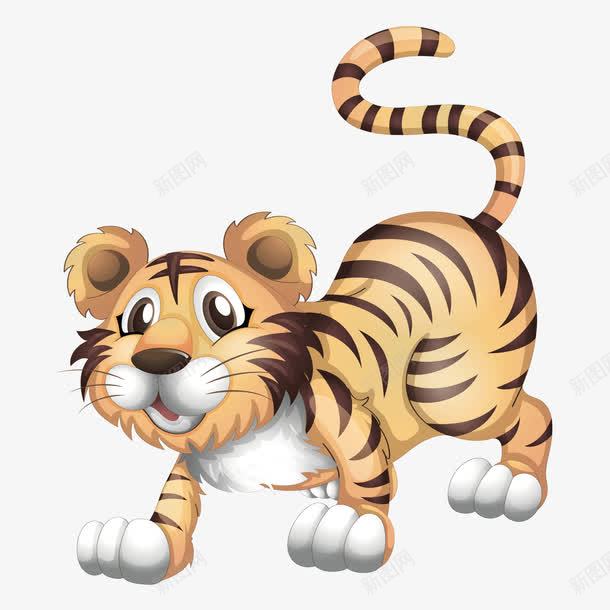 卡通行走小老虎png免抠素材_88icon https://88icon.com 卡通 小老虎 行走