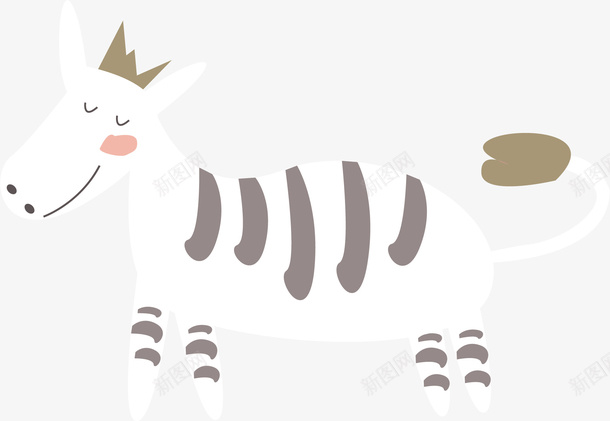 白色斑马矢量图ai免抠素材_88icon https://88icon.com 动物 卡通 哺乳 手绘 斑纹 斑马 白色 黑色 矢量图