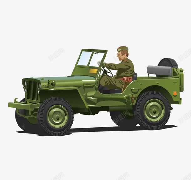 开着军用车的德国士兵png免抠素材_88icon https://88icon.com 军用车 士兵 德国 车