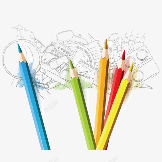 彩铅png免抠素材_88icon https://88icon.com 办公用品 手绘 画画 绘画 铅笔