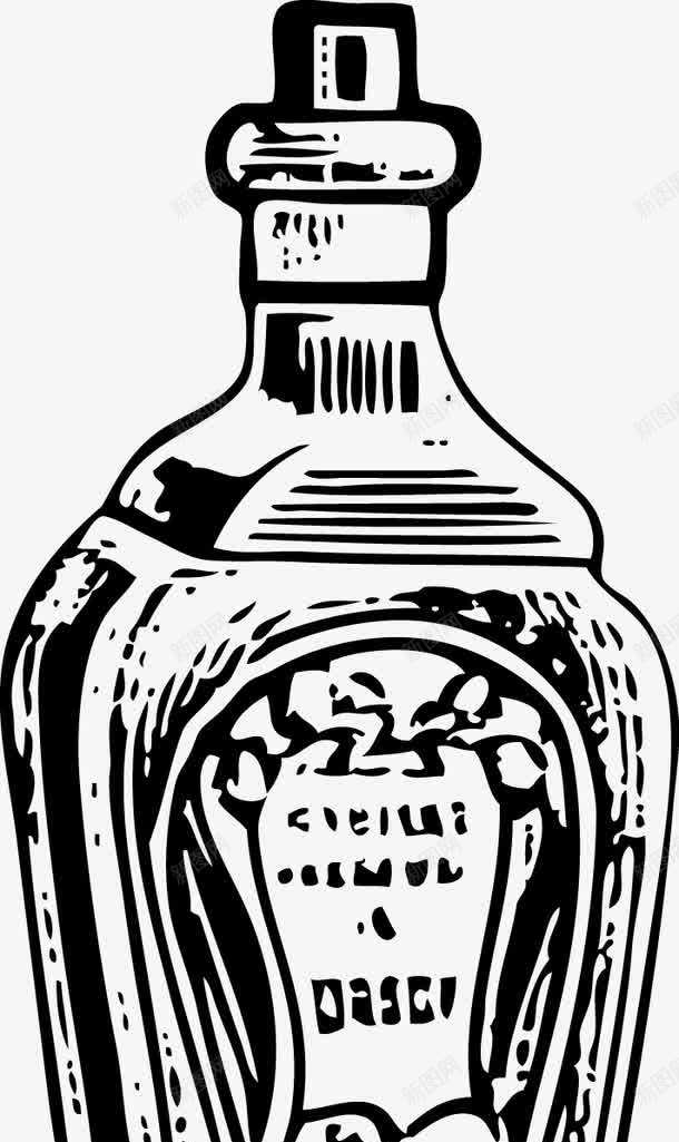洗发水矢量图ai免抠素材_88icon https://88icon.com 发型 理发 素描画 矢量图