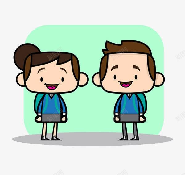 卡通男女学生png免抠素材_88icon https://88icon.com 上学 卡通 卡通学生 卡通素材 学生 手绘 手绘素材
