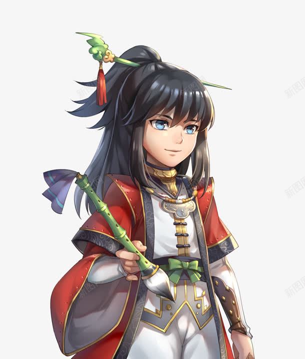 卡通手持毛笔男孩png免抠素材_88icon https://88icon.com 卡通 手持 毛笔 男孩