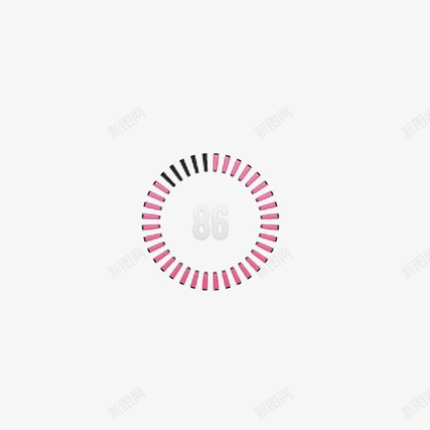 进度条png免抠素材_88icon https://88icon.com 圆形 粉色 进度条