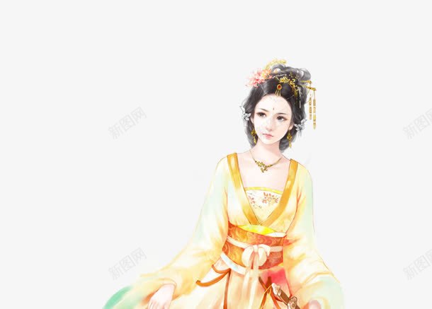 倾世皇妃惊艳手绘人物png免抠素材_88icon https://88icon.com 人物