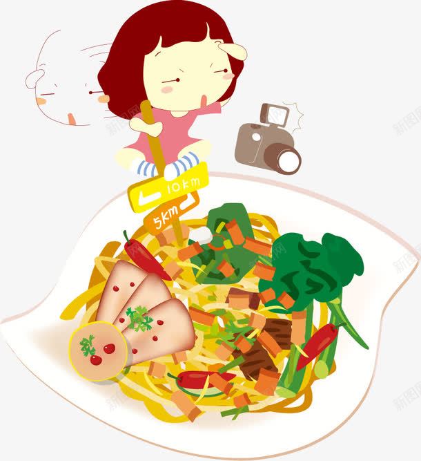 手绘美食拍摄png免抠素材_88icon https://88icon.com 小女孩 手绘 拍摄 美食