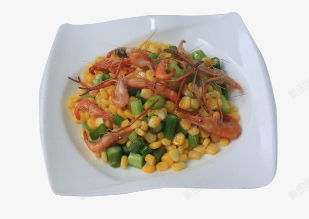 玉米拌虾png免抠素材_88icon https://88icon.com 玉米拌虾 美味 美食 餐饮 饮食