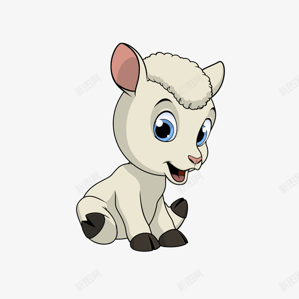 可爱小羊png免抠素材_88icon https://88icon.com 动物 动物插画 卡通动物 可爱 可爱动物 小动物 小羊