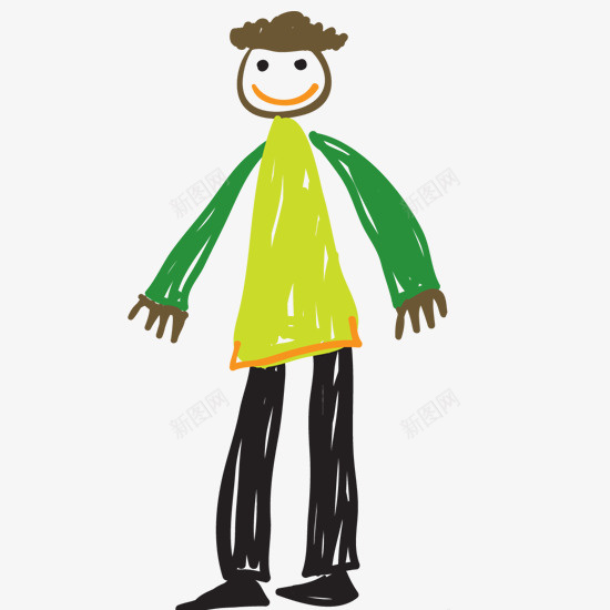 绘画简笔人png免抠素材_88icon https://88icon.com 人物 卡通 简笔 简笔人 绘画