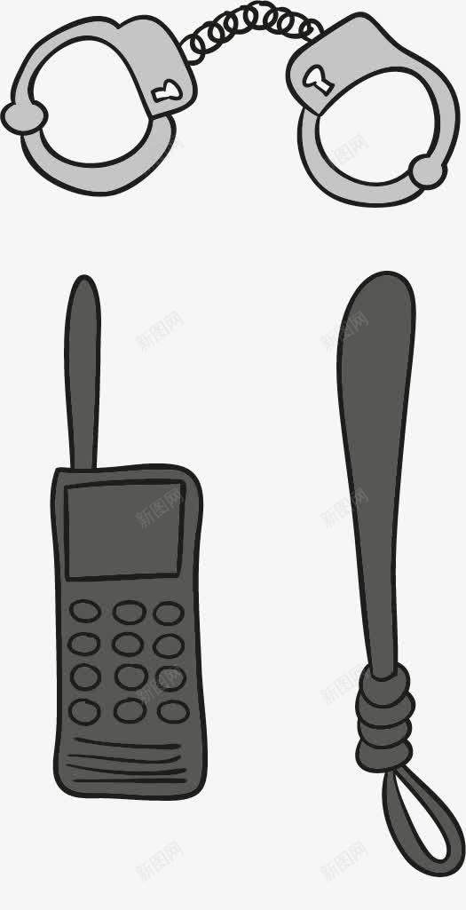 手铐手枪对讲机元素png免抠素材_88icon https://88icon.com png 元素 对讲机 手枪 手枪矢量 手铐
